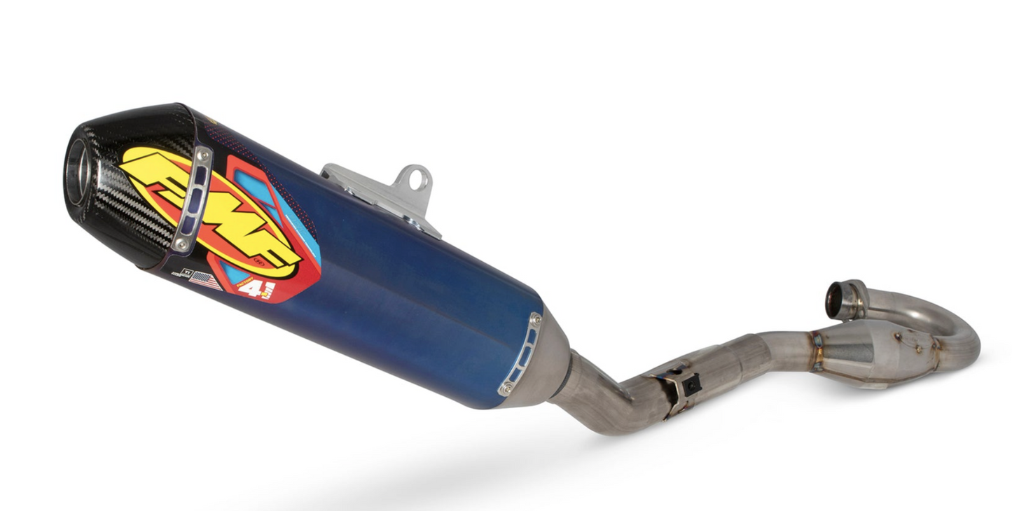 FMF FACTORY 4.1 RCT TITANIUM ANODIZED FULL SYSTEM W/ CARBON END CAP 045663
